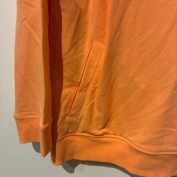 T by Talbots Orange Funnel Neck Sweatshirt Petite Large Pockets LP - Picture 4 of 6